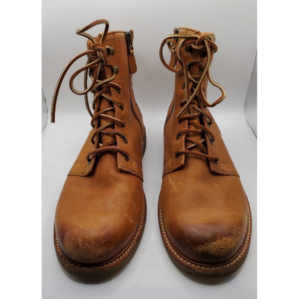 OluKai Men's Mauna Kea Size 10‎ EU 43 Tan Leather Lace Up